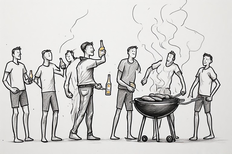 Hombres tomando alcohol